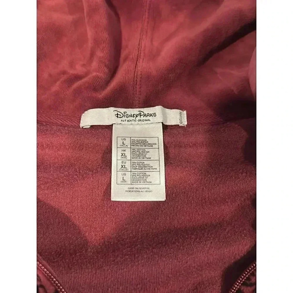 Disney Parks Hidden Mickey Maroon Velour 2 Piece Track Suit BP - Picture 4 of 11